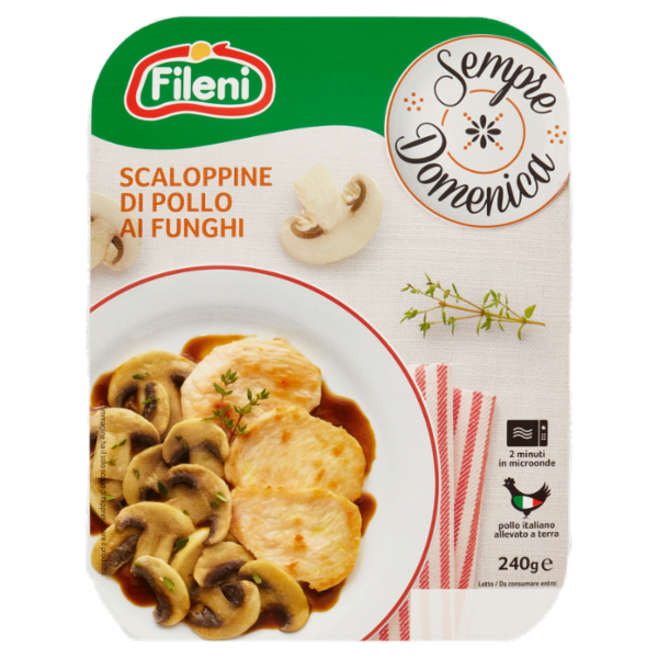 Fileni Sempre Domenica Scaloppine di Pollo ai Funghi 240 g