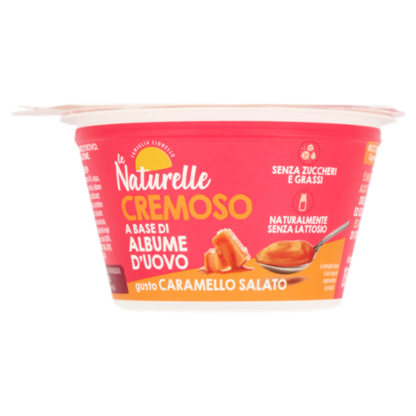 le Naturelle Cremoso a Base di Albume d'Uovo gusto Caramello Salato 150 g