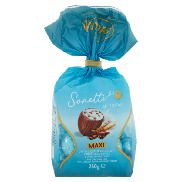 Witor's Sonetti Maxi Ovetti di Cioccolato al Latte con Cremoso Ripieno e Cereali Croccanti 250 g