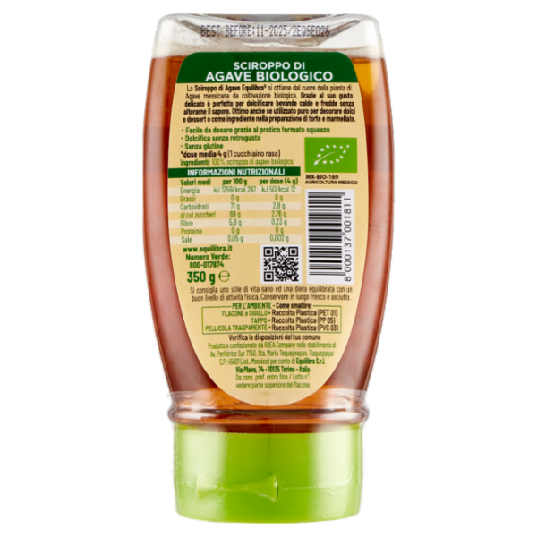equilibra Sciroppo di Agave Bio 350 g