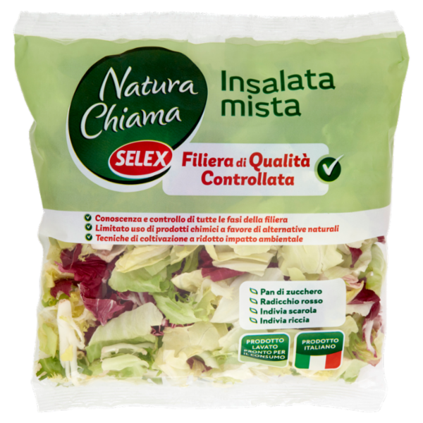 Selex Natura Chiama Insalata Mista Lavata e Pronta per il Consumo 200 g