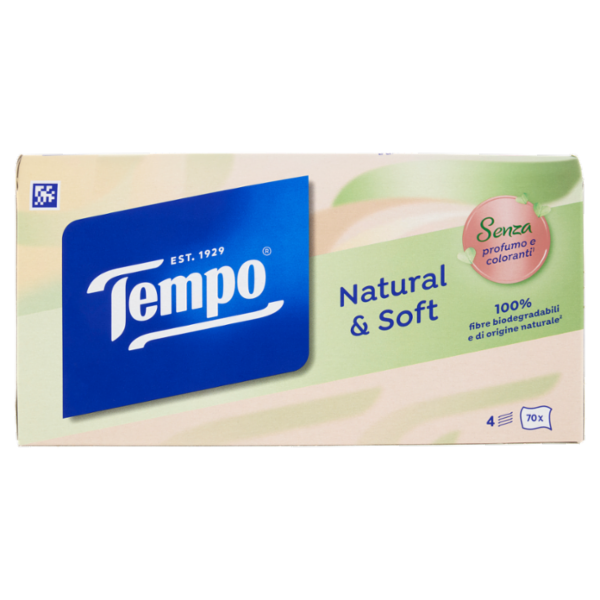Tempo Natural & Soft Fazzoletti 4 veli 70 pz