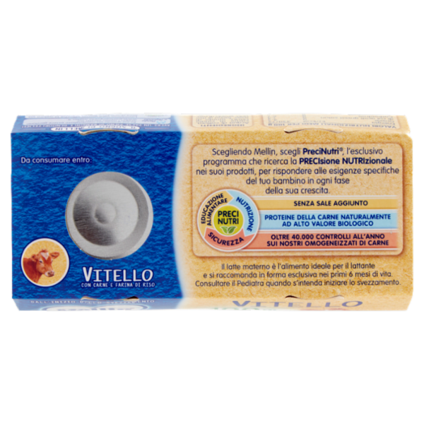 MELLIN Omogeneizzato di carne di Vitello 2 x 80 g