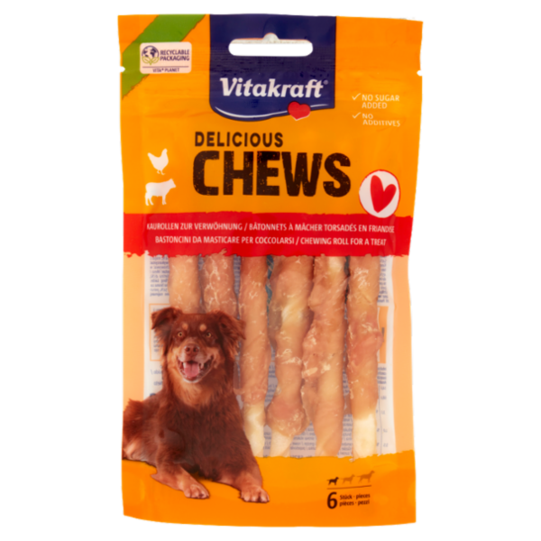 Vitakraft Delicious Chews Bastoncini da Masticare per Coccolarsi 6 pezzi 70 g