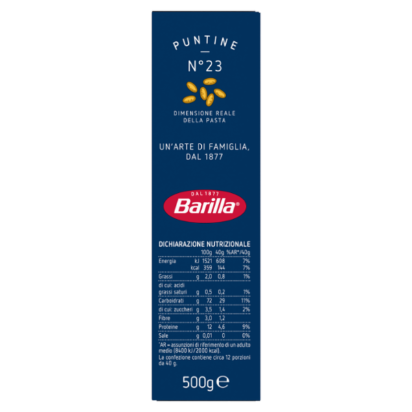 Barilla Pasta Puntine n.23 500g