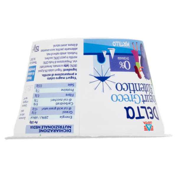 Delta Yogurt Greco Autentico 0% di Grassi Mirtillo 150 g