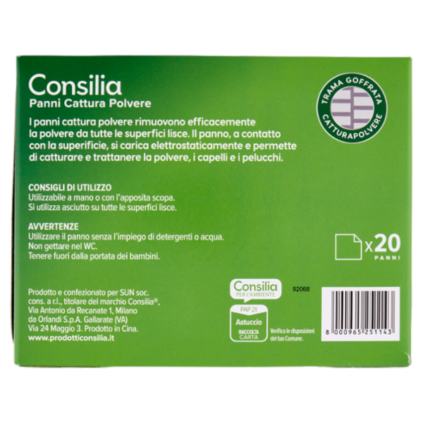Consilia Panni Cattura Polvere 20 pezzi