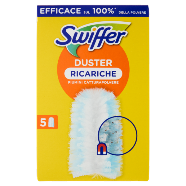 Swiffer Duster Cattura Polvere - Ricarica 5 Piumini per spolverare
