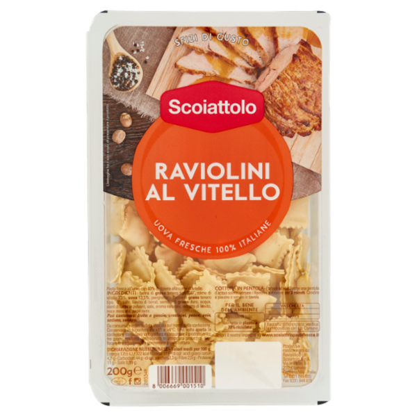 Scoiattolo Sfizi di Gusto Raviolini al Vitello 200 g