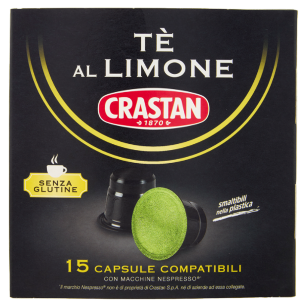 Crastan Tè al Limone Capsule Compatibili Nespresso 15 x 8 g