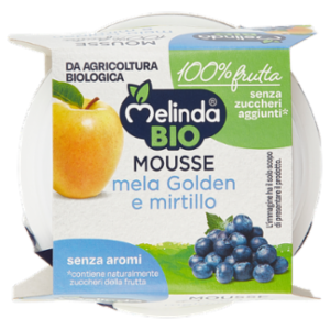 Melinda Bio Mousse Mela Golden e Mirtillo 2 x 100 g