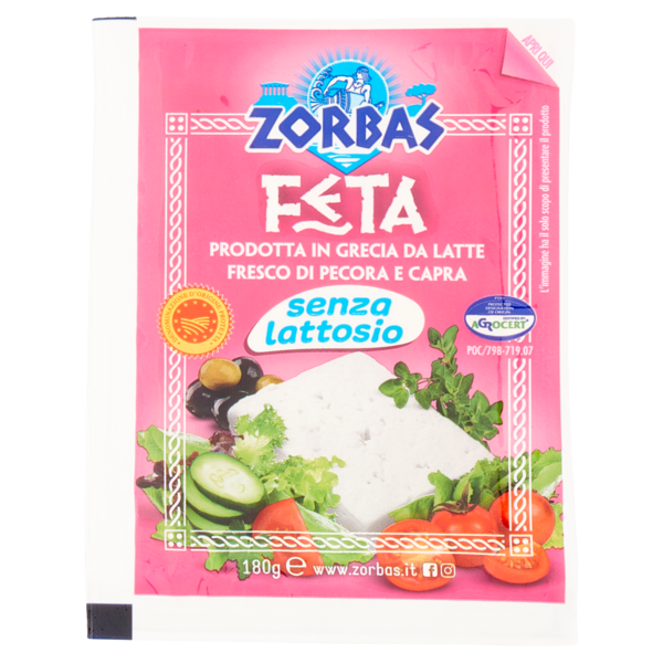 Zorbas Feta DOP Senza Lattosio 180 g