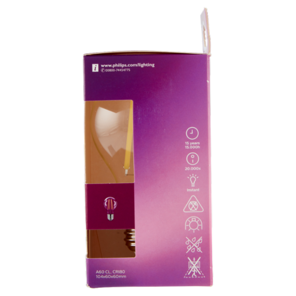 Philips Led goccia filamento 75W E27 4000K non dim