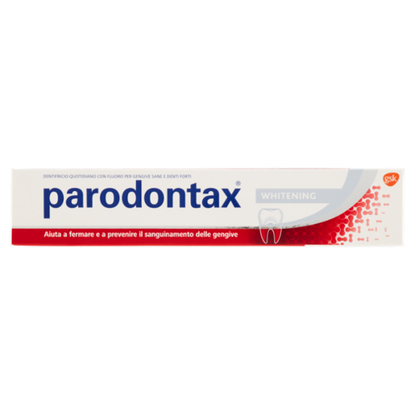 Parodontax Whitening, dentifricio denti sbiancante con Fluoro elimina le macchie 75 ml