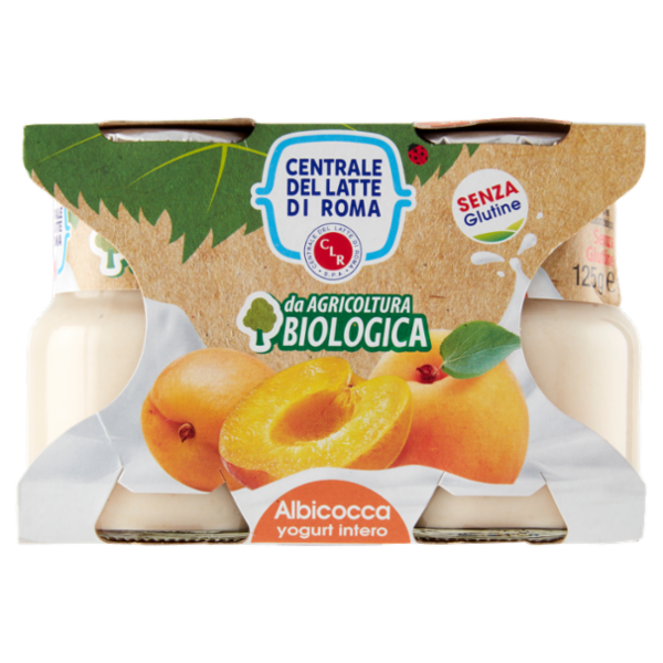 Centrale del Latte di Roma Albicocca yogurt intero da Agricoltura Biologica 2 x 125 g