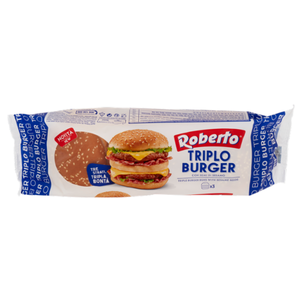 Roberto Triplo Burger con Semi di Sesamo 240 g