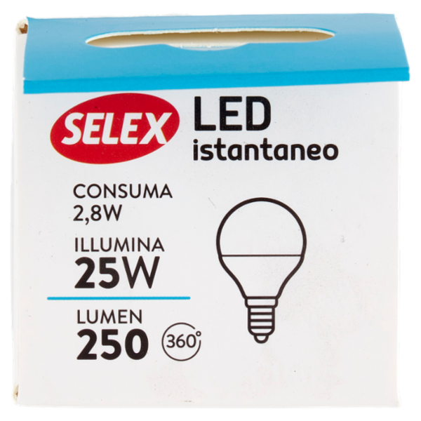 Selex Lampadina Led Sfera E14 3W Luce Calda