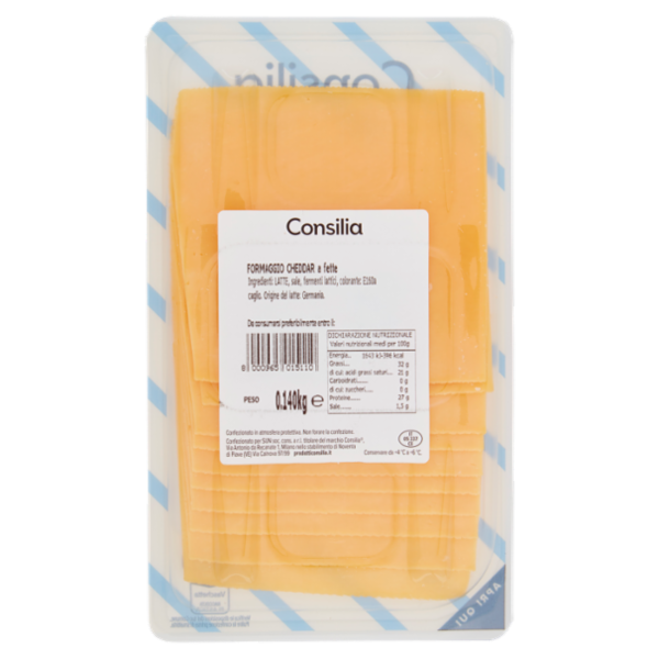Consilia Cheddar a Fette 140 g