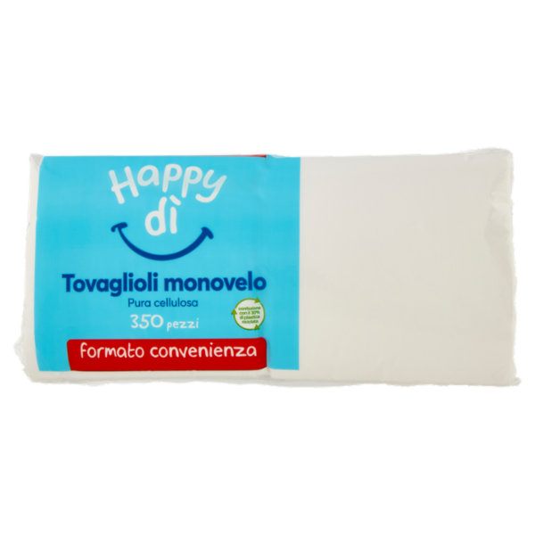 Happy dì Tovaglioli 1 Velo Bianchi 350 pezzi