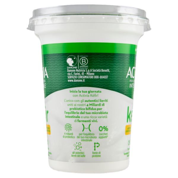 ACTIVIA Kéfir al Cucchiaio, gusto Naturale, 0% Zuccheri aggiunti, autentici lieviti del Kéfir, 345g
