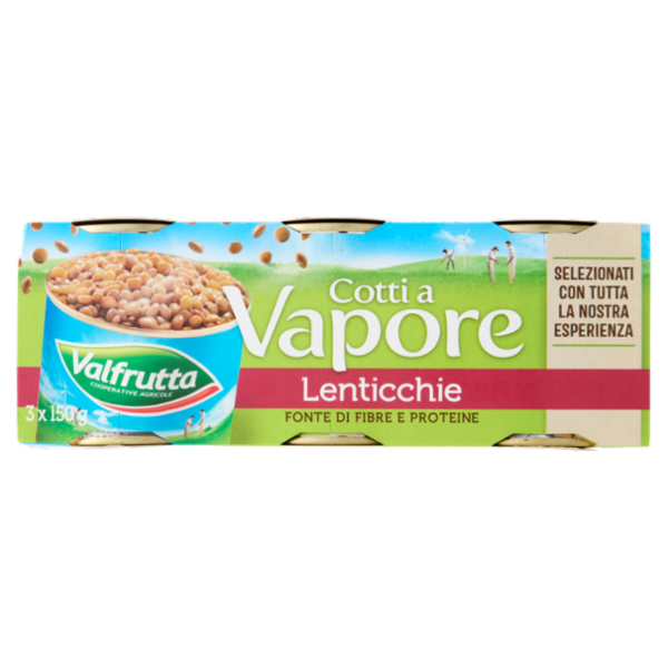 Valfrutta Cotti a Vapore Lenticchie 3 x 150 g