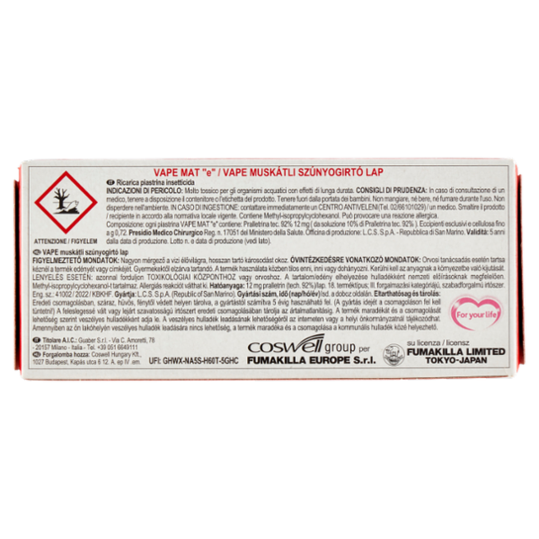 VAPE Piastrine Geranio 30 pz