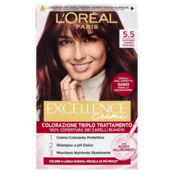 L'Oréal Paris Excellence Creme Colorazione Triplo Trattamento 5.5 Castano Chiaro Mogano
