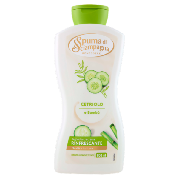 Spuma di Sciampagna Benessere Cetriolo e Bambù Bagnodoccia crema Rinfrescante 650 ml