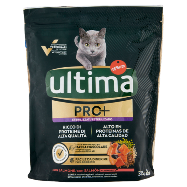 ultima Cat Pro+ Sterilizzati con Salmone 375 g