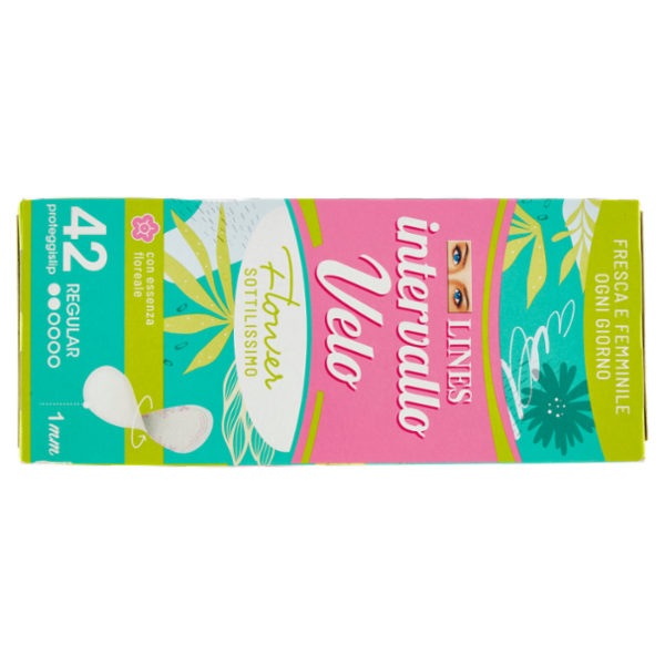 Lines intervallo Velo Flower proteggislip Regular 42 pz
