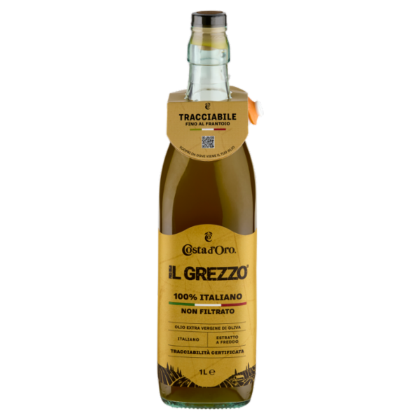 Costa d'Oro il Grezzo 100% Italiano Non Filtrato Olio Extra Vergine di Oliva 1 L