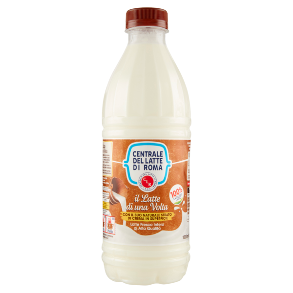 Centrale del Latte di Roma il Latte di una Volta Latte Fresco Intero di Alta Qualità 1000 ml