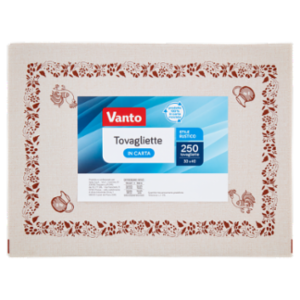 Vanto Tovagliette In Carta Goffrate 1 Velo 30x40 Cm Fantasia Rustica 250 Pezzi