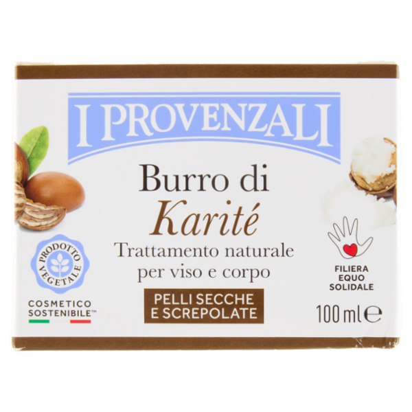 I Provenzali Burro di Karité Trattamento naturale per viso e corpo Pelli Secche e Screpolate 100 ml