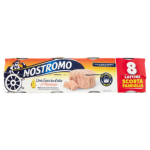 Nostromo Una Goccia D'olio Il Morbido Tonno All'Olio Di Semi Di Girasole e Extravergine 8 x 65 g