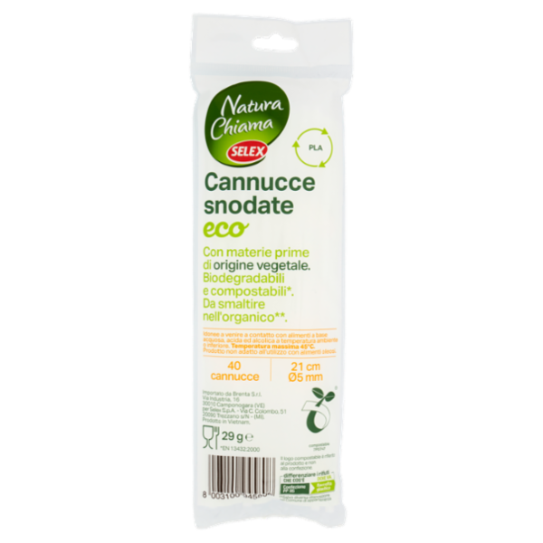 Selex Natura Chiama Cannucce con Snodo Ecologiche 21 cm 40 pezzi