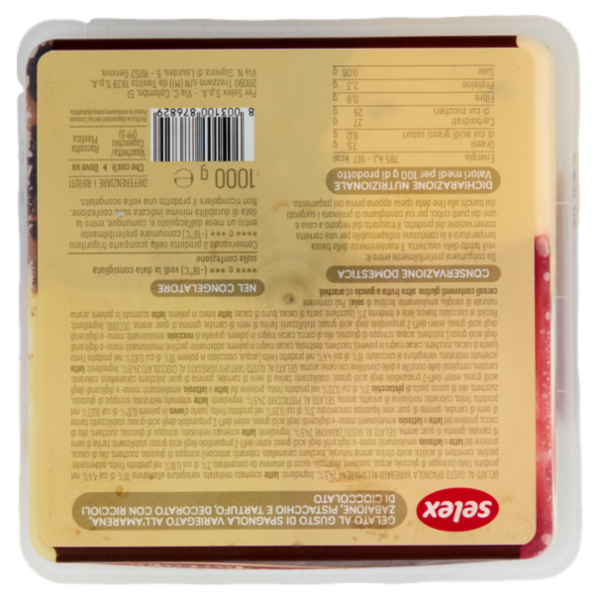 Selex Gelato Spagnola, Zabaione, Pistacchio e Tartufo 1 kg