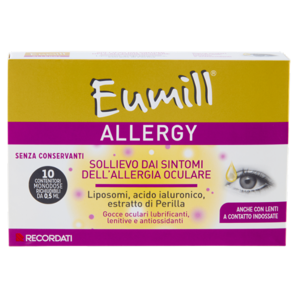 Eumill Allergy Gocce oculari lubrificanti, lenitive e antiossidanti Contenitori Monodose 10 x 0,5 ml