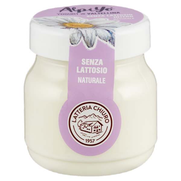 AlpiYò Yogurt di Valtellina Senza Lattosio Intero Naturale 125 g