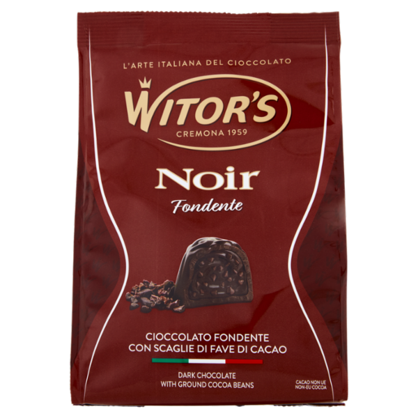 Witor's Noir Fondente Cioccolato Fondente con Scaglie di Fave di Cacao 200 g