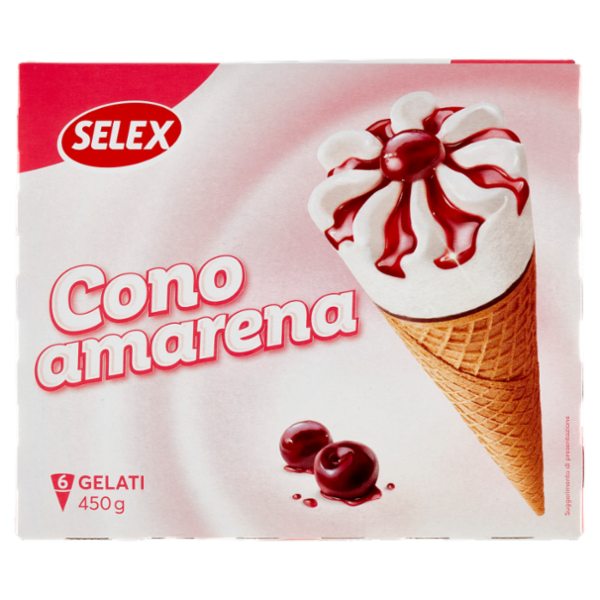 Selex 6 Coni di Gelato Amarena 450 g