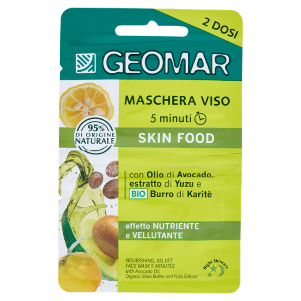 Geomar Maschera Viso 5 minuti Skin Food 2 x 7,5 mL