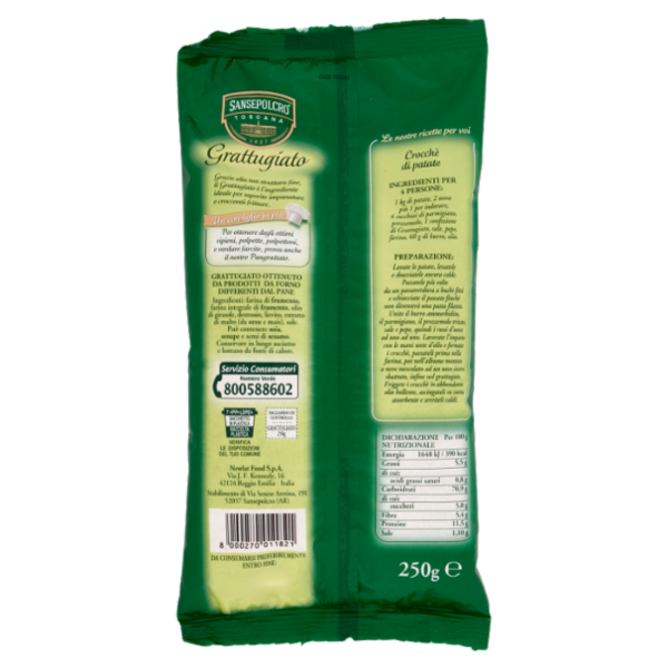 Sansepolcro Toscana Grattugiato 250 g