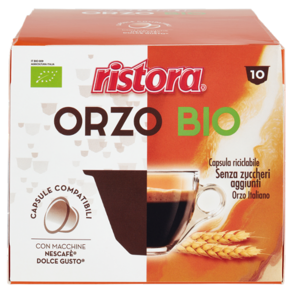 ristora Orzo Bio Capsule Compatibili con Macchine Nescafè Dolce Gusto 10 x 3 g