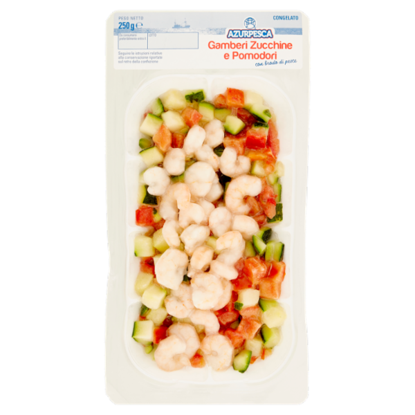 Azurpesca Gamberi Zucchine e Pomodori Congelato 250 g
