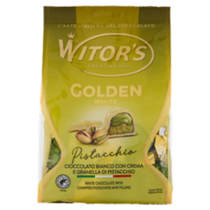 Witor's Golden White Pistacchio Cioccolato Bianco Con Crema e Granella Di Pistacchio 200 g
