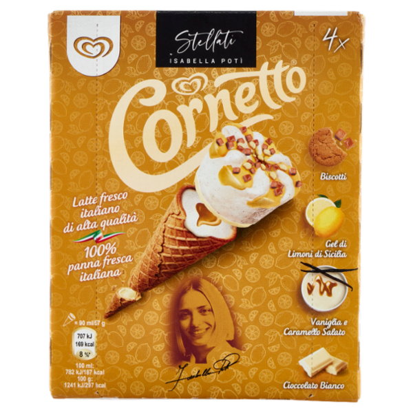Cornetto Algida Stellati Isabella Potì 4 x 57 g