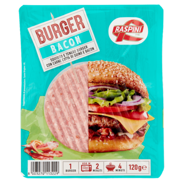 Raspini Burger Bacon 120 g