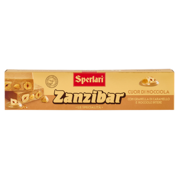 Sperlari Zanzibar le Specialità Cuor di Nocciola con Granella di Caramello e Nocciole Intere 200 g