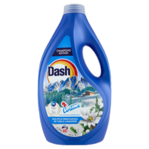Dash Detersivo Liquido Lavatrice, Cortina Stella Alpina & Muschio Bianco, 60 Lavaggi 2700 Ml